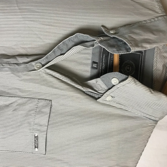 SOLD - Superdry Grey Striped Button-up Shirtdress - Picture 3 of 11